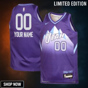 Utah Jazz Nike City Edition Swingman Jersey - Custom Youth