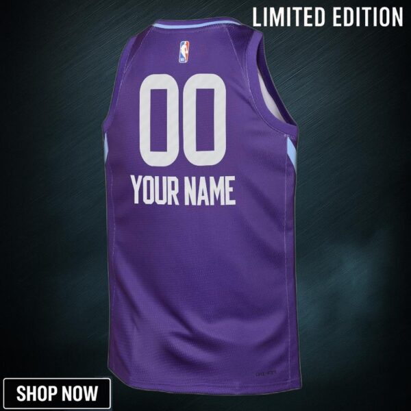 Utah Jazz Nike City Edition Swingman Jersey - Custom Youth