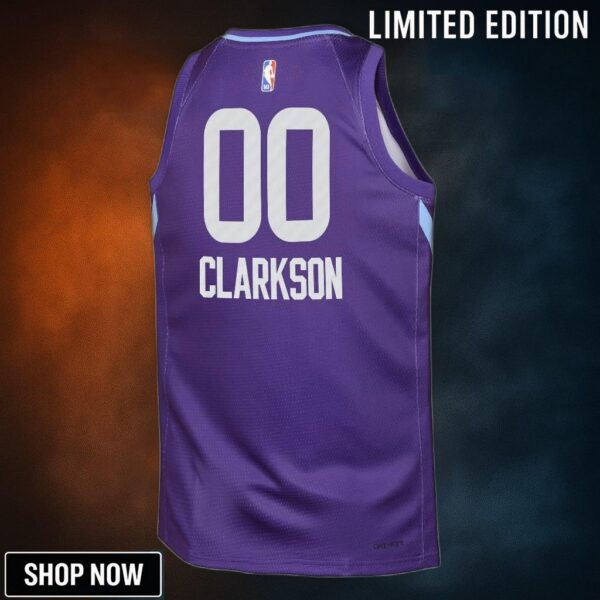 Utah Jazz Nike City Edition Swingman Jersey - Purple Jordan Clarkson Youth