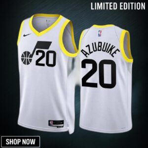 Utah Jazz Udoka Azubuike -23 Association Edition White 20 Jersey