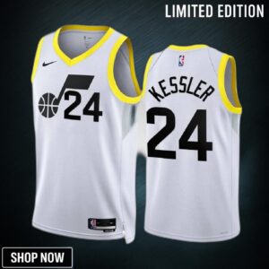 Utah Jazz Walker Kessler 24 -23 Association Edition White Jersey