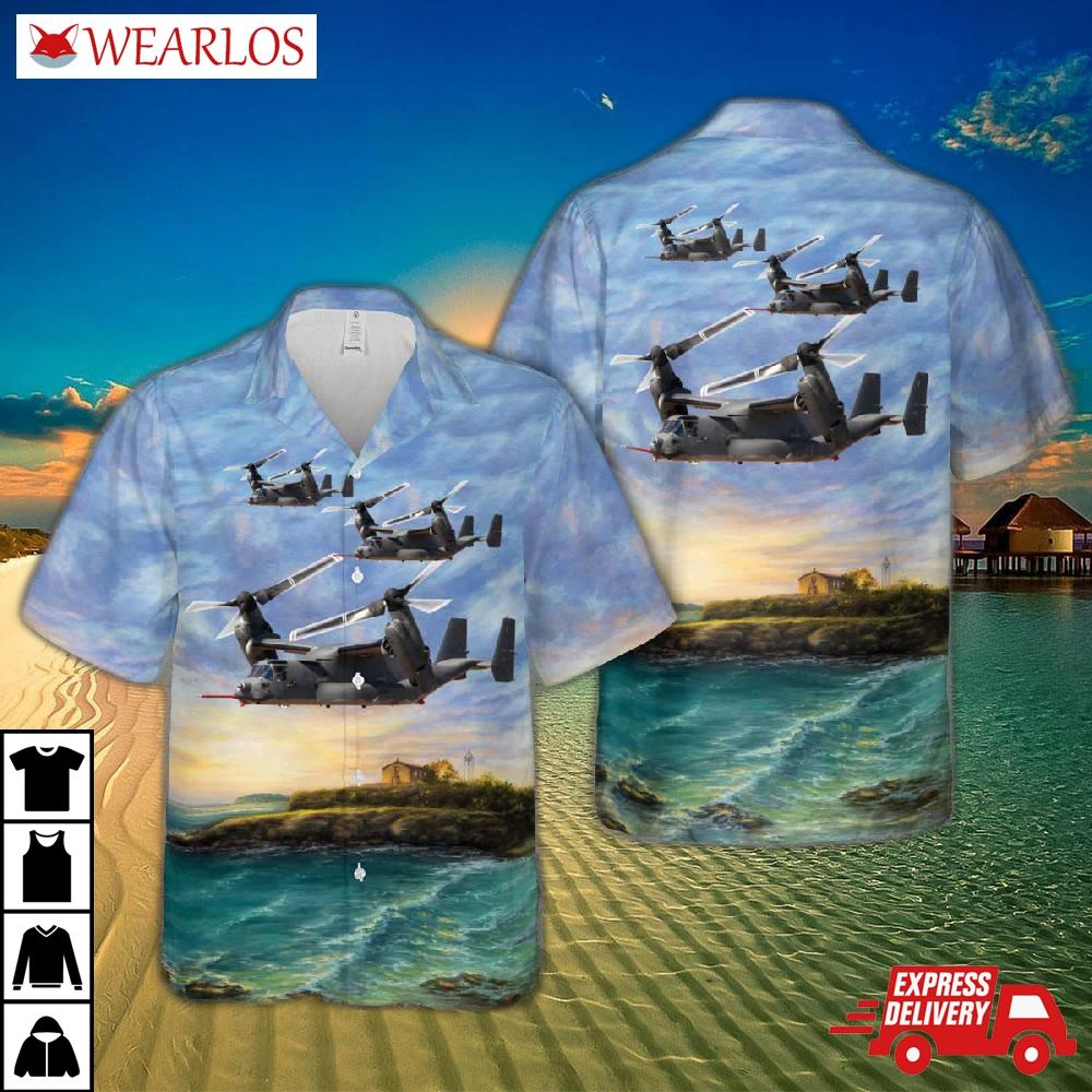 V-22 Osprey Tiltrotor Aircraft Hawaiian Shirt