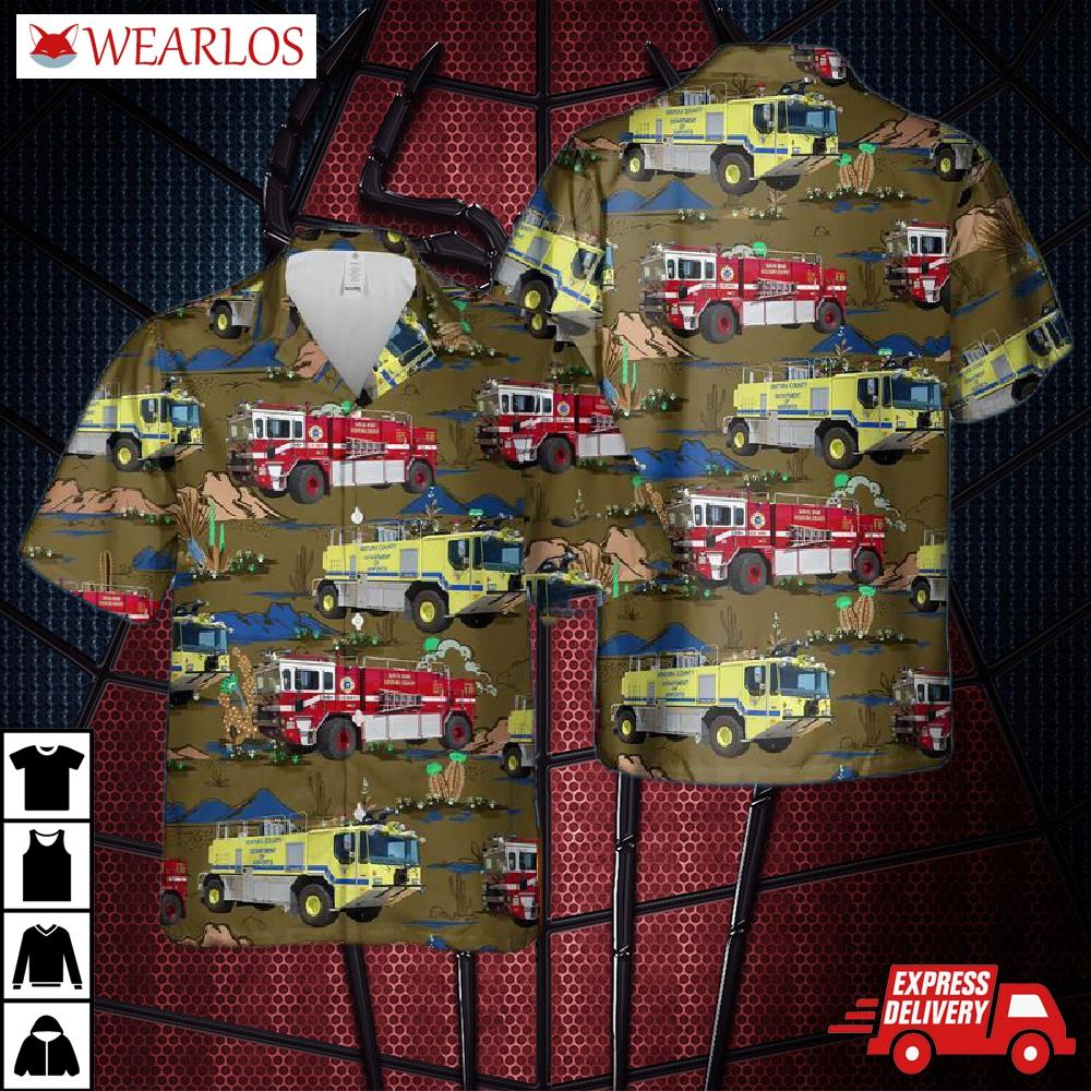 Ventura County Fire Department Aircraft Rescue And Firefighting Hawaiian Shirt