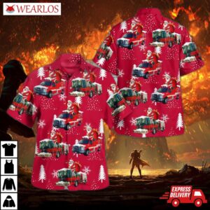 Vermont, Barre City Fire Department Christmas Hawaiian Shirt