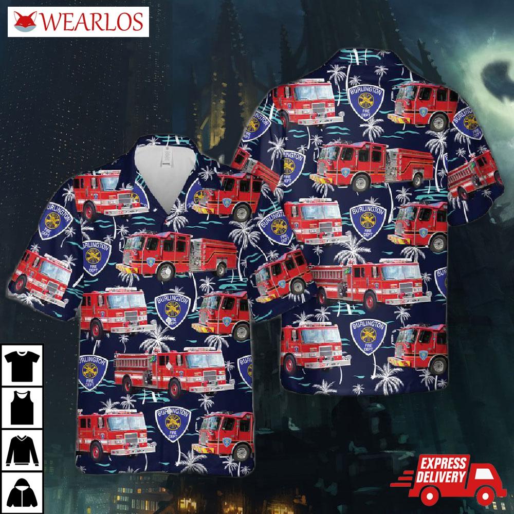 Vermont Burlington Fire Department Hawaiian Shirt