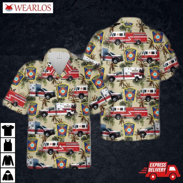 Vermont Williston Fire Department Hawaiian Shirt