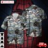 Vietnam Era Ch-46 Sea Knight Helicopter Hawaiian Shirt