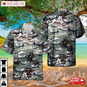 Vietnam Era Piasecki H-21 Helicopter Hawaiian Shirt