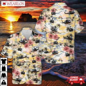 Vietnam Era Uh-1 Huey Helicopter Hawaiian Shirt