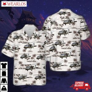 Vietnam Era Uh-60 Blackhawk Helicopter Hawaiian Shirt