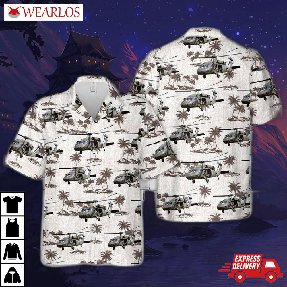 Vietnam Era Uh-60 Blackhawk Helicopter Hawaiian Shirt