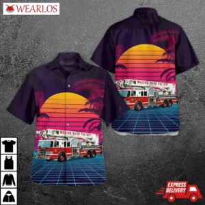 Wading River, New York, River Fire Department Hawaiian Shirt