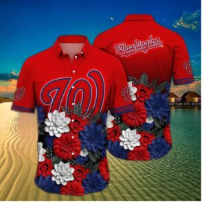 Washington Nationals Beachside Bliss Hawaiian Shirt