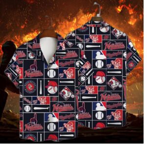 Washington Nationals Funny Icon Hawaiian Shirt