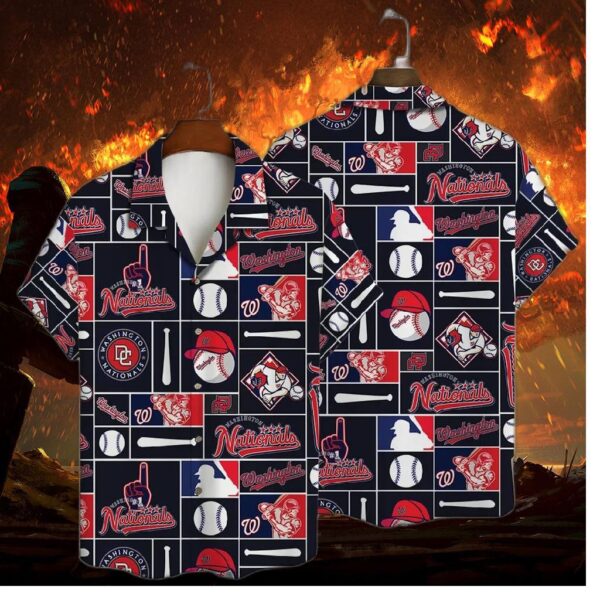 Washington Nationals Funny Icon Hawaiian Shirt