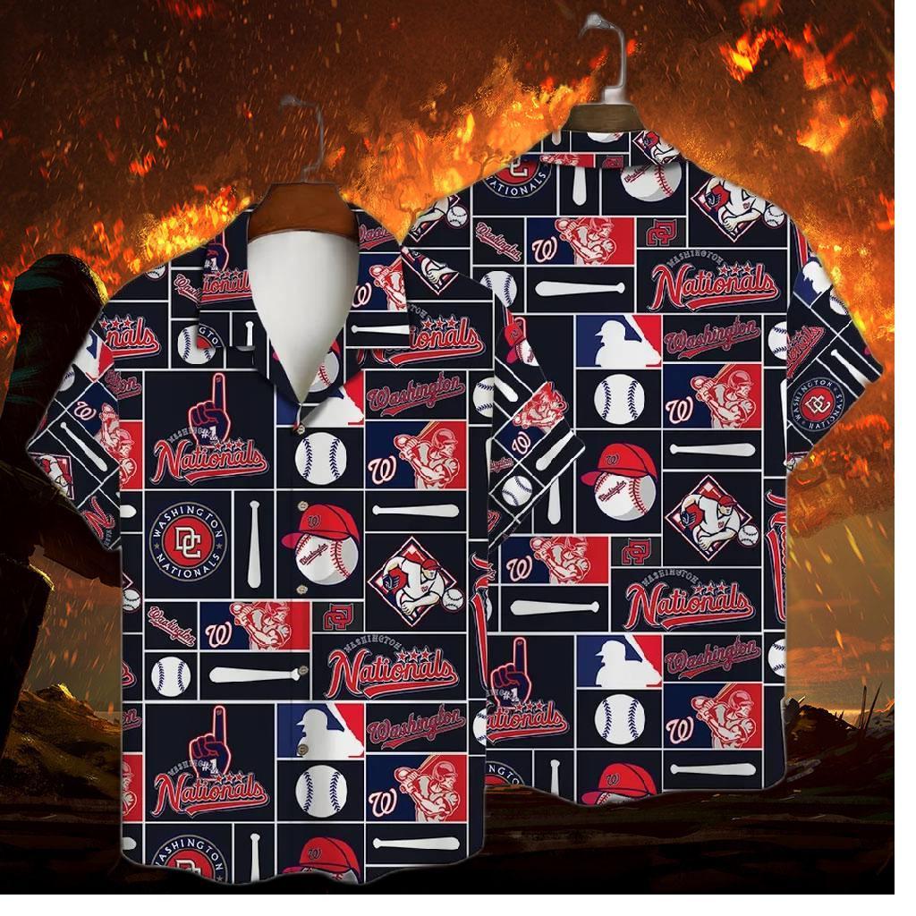 Washington Nationals Funny Icon Hawaiian Shirt