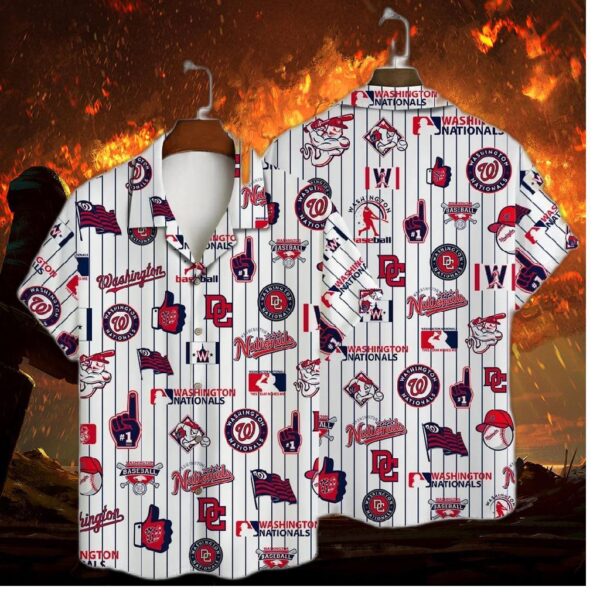 Washington Nationals Island Wave Hawaiian Shirt