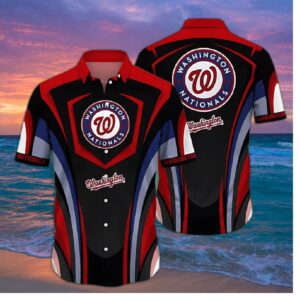 Washington Nationals Ocean Wave Hawaiian Shirt