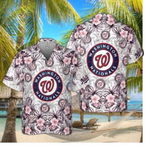 Washington Nationals Sunset Retreat Hawaiian Shirt