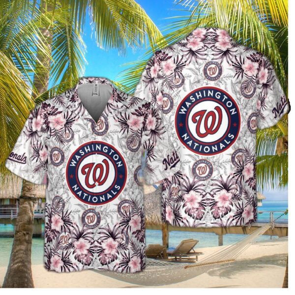Washington Nationals Sunset Retreat Hawaiian Shirt