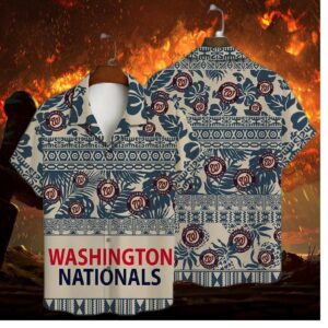 Washington Nationals Tropical Horizon Hawaiian Shirt