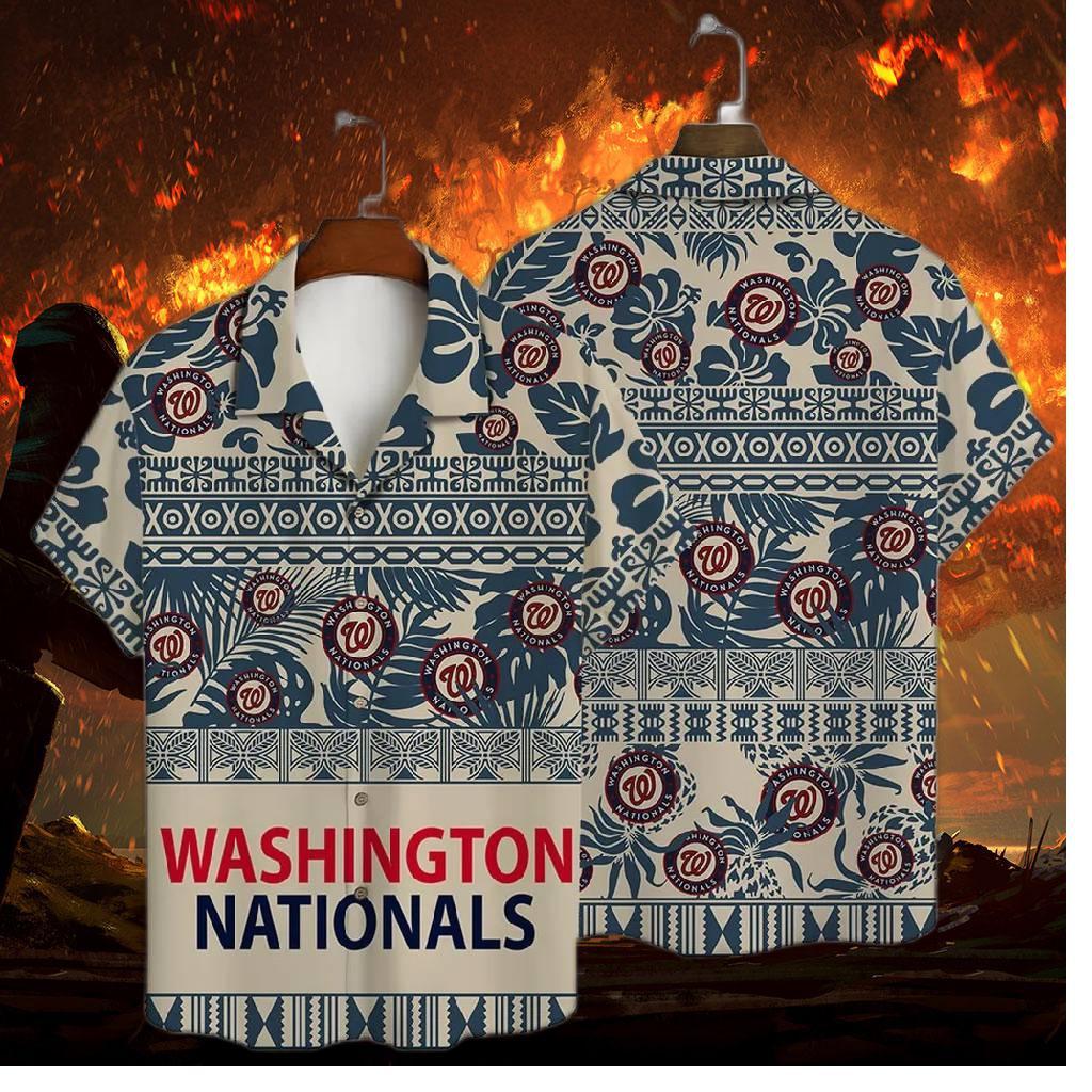 Washington Nationals Tropical Horizon Hawaiian Shirt