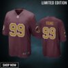Washington Redskins Chase Young Burgundy 2025 Nfl Draft Alternate Game Jersey