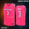 Washington Wizards 3 Bradley Beal City Edition Jersey -23 Fastbreak Pink