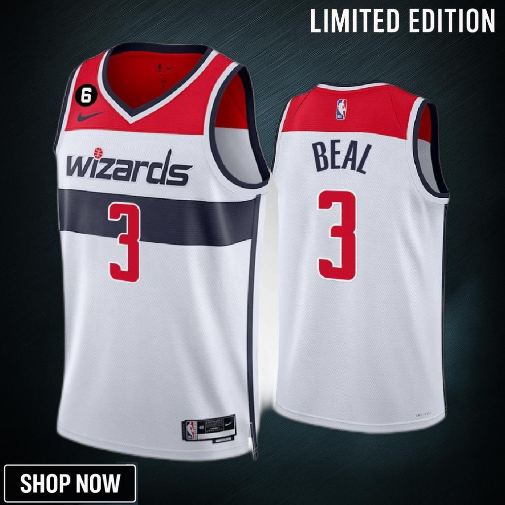 Washington Wizards Bradley Beal 3 White Association Edition Men Jersey -23 Swingman