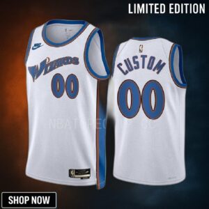 Washington Wizards Custom 00 -23 Classic Edition White Jersey Swingman