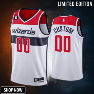 Washington Wizards Custom 00 White Association Edition Men Jersey -23 Swingman