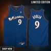Washington Wizards Deni Avdija 9 Blue Throwback Jersey