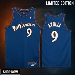 Washington Wizards Deni Avdija 9 Blue Throwback Jersey