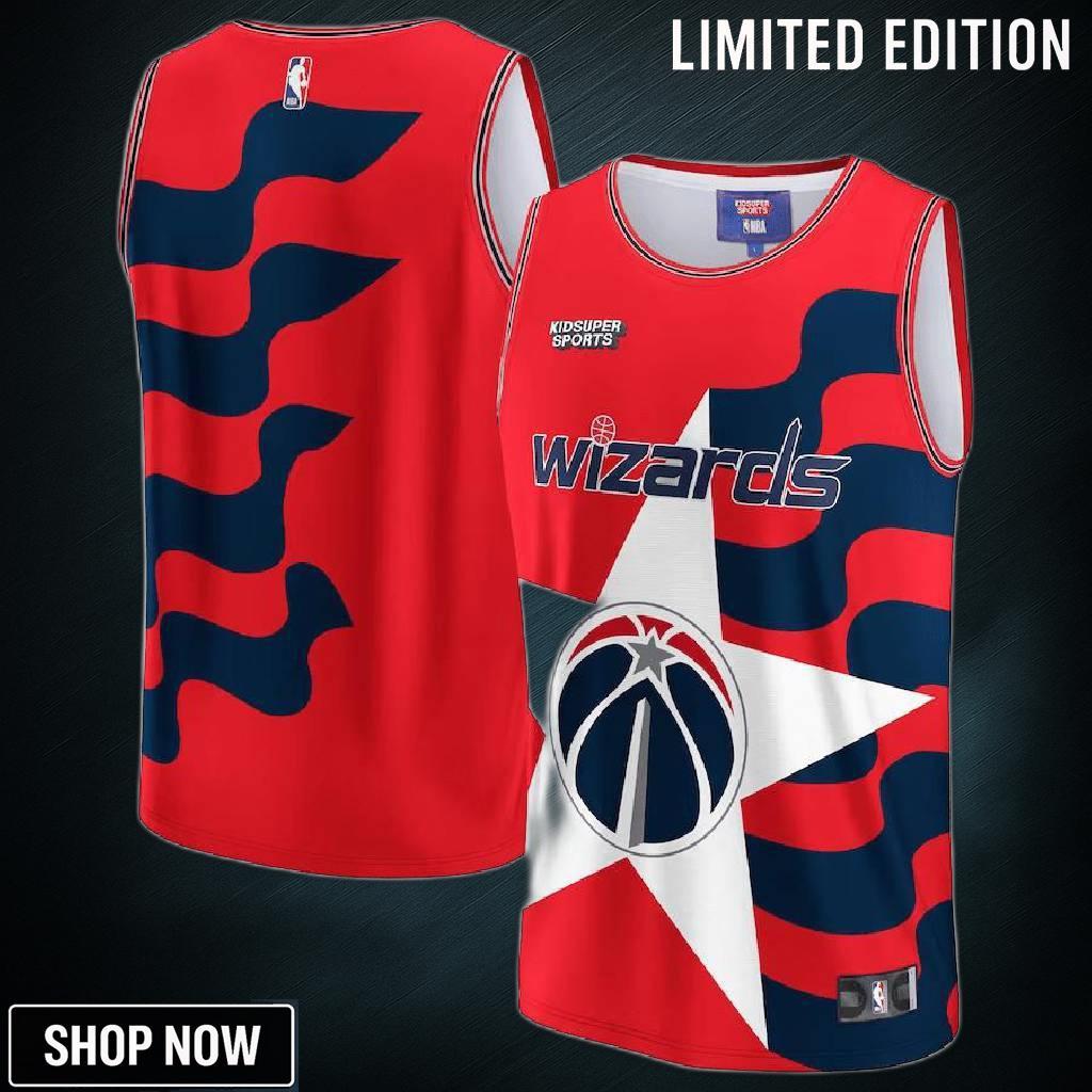 Washington Wizards & Kidsuper Studios Unisex Hometown Jersey - Red