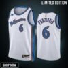 Washington Wizards Kristaps Porzingis 6 -23 Classic Edition White Jersey Swingman