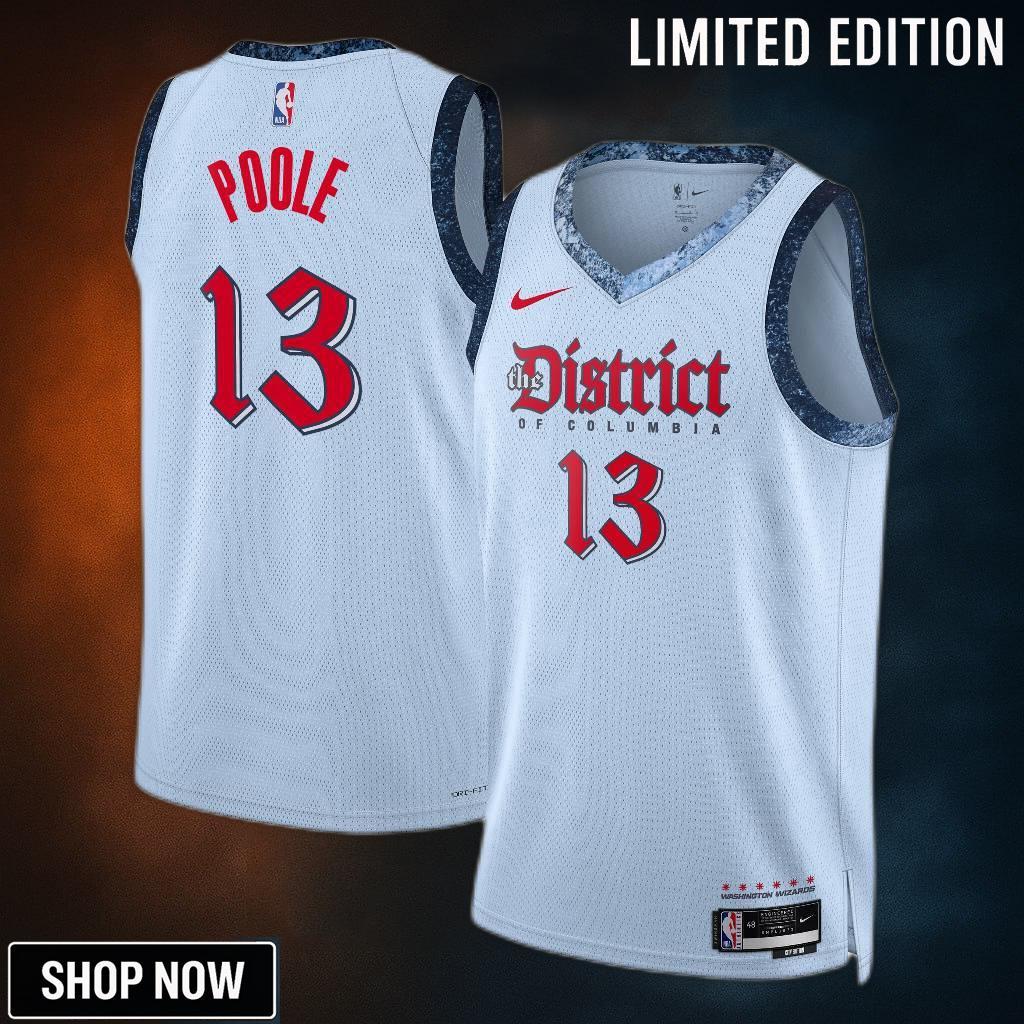 Washington Wizards Nike City Edition Swingman Jersey - Blue Jordan Poole Unisex