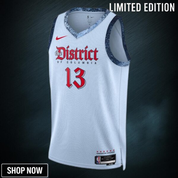 Washington Wizards Nike City Edition Swingman Jersey - Blue Jordan Poole Unisex