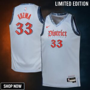 Washington Wizards Nike City Edition Swingman Jersey - Blue Kyle Kuzma Youth
