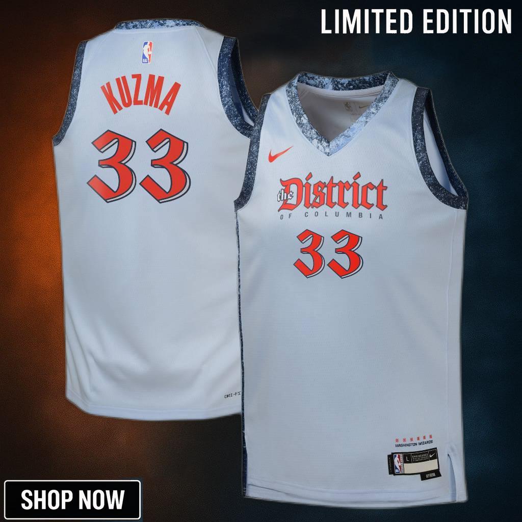 Washington Wizards Nike City Edition Swingman Jersey - Blue Kyle Kuzma Youth