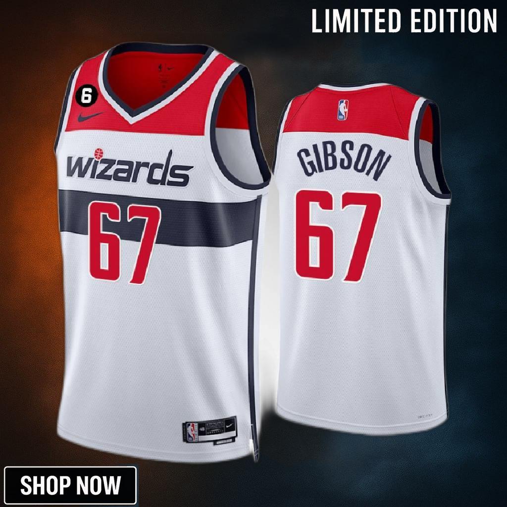Washington Wizards Taj Gibson 67 White Association Edition Men Jersey -23 Swingman