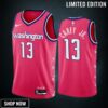 Washington Wizards Vernon Carey Jr. 13 -23 Cherry Blossom City Pink Jersey Swingman