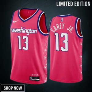 Washington Wizards Vernon Carey Jr. 13 -23 Cherry Blossom City Pink Jersey Swingman