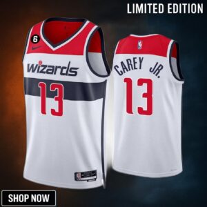 Washington Wizards Vernon Carey Jr. 13 White Association Edition Men Jersey -23 Swingman