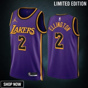 Wayne Ellington -23 Los Angeles Lakers Purple 2 Statement Edition Jersey - Men