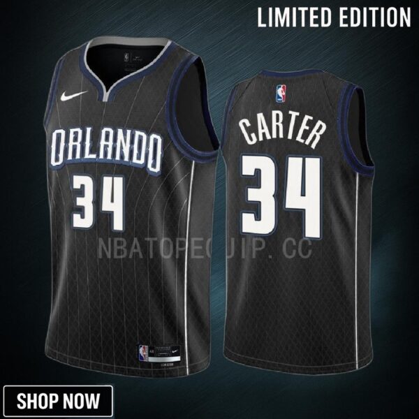 Wendell Carter 34 -23 Orlando Magic Black City Edition Men Jersey Swingman