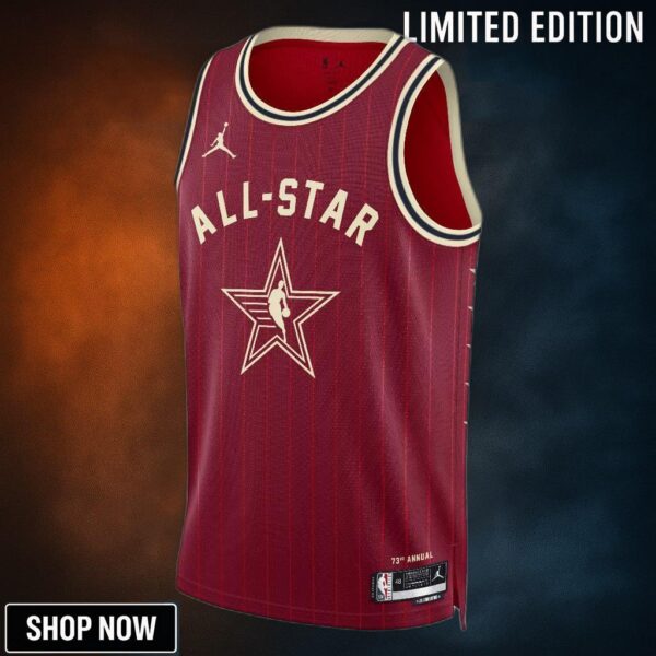 Western Conference Jordan Brand All-star Swingman Jersey - Crimson Kevin Durant Unisex