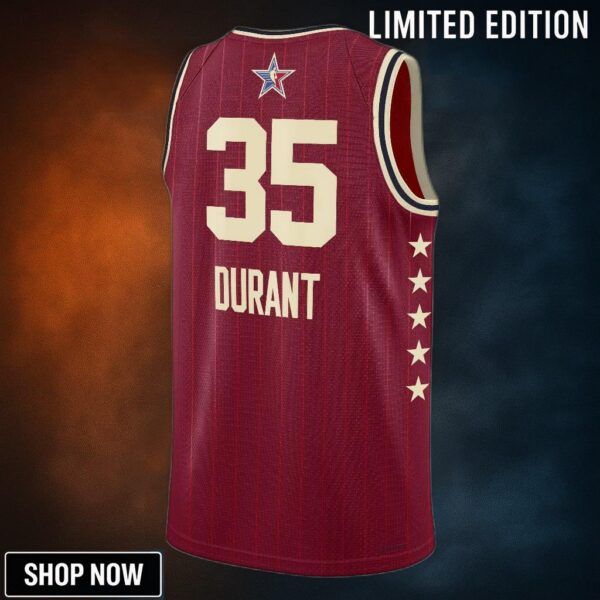 Western Conference Jordan Brand All-star Swingman Jersey - Crimson Kevin Durant Unisex