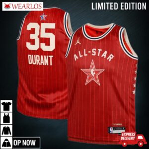 Western Conference Jordan Brand All-star Swingman Jersey - Crimson Kevin Durant Youth