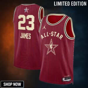 Western Conference Jordan Brand All-star Swingman Jersey - Crimson Lebron James Unisex