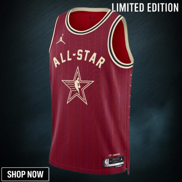 Western Conference Jordan Brand All-star Swingman Jersey - Crimson Lebron James Unisex